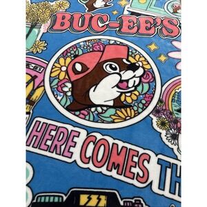 Buc-ees Plush Throw Blanket Here Comes The Sun Cozy Fleece Colorful Unique